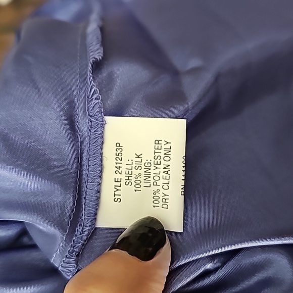 David Warren New York silk purple floral dress w. Semi sheer Cardigan - Picture 10 of 10